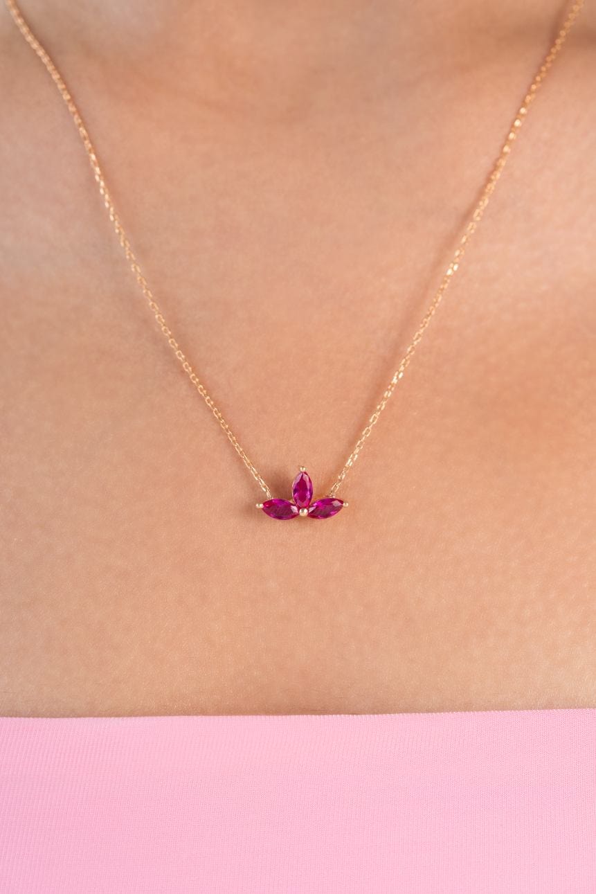 Crimson Pendant Chain (Pure Silver) - Rose Gold