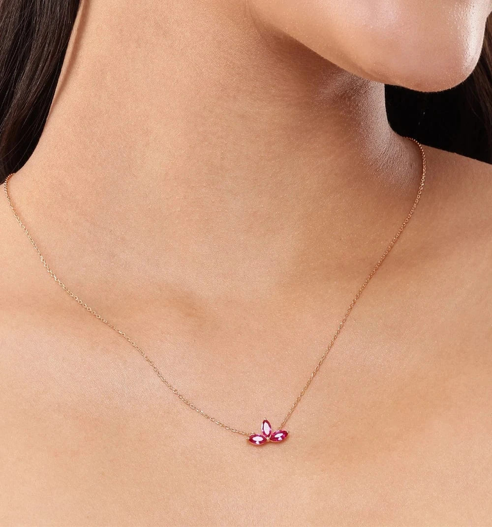 Crimson Pendant Chain (Pure Silver) - Rose Gold