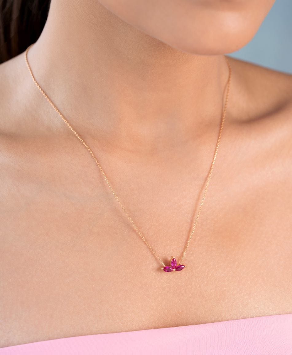 Crimson Pendant Chain (Pure Silver) - Rose Gold