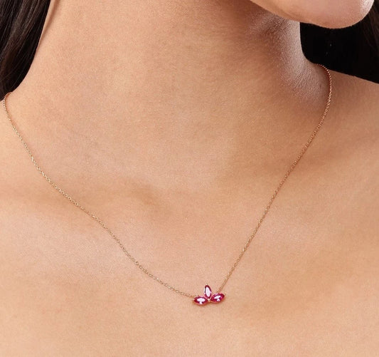 Crimson Pendant Chain (Pure Silver) - Rose Gold