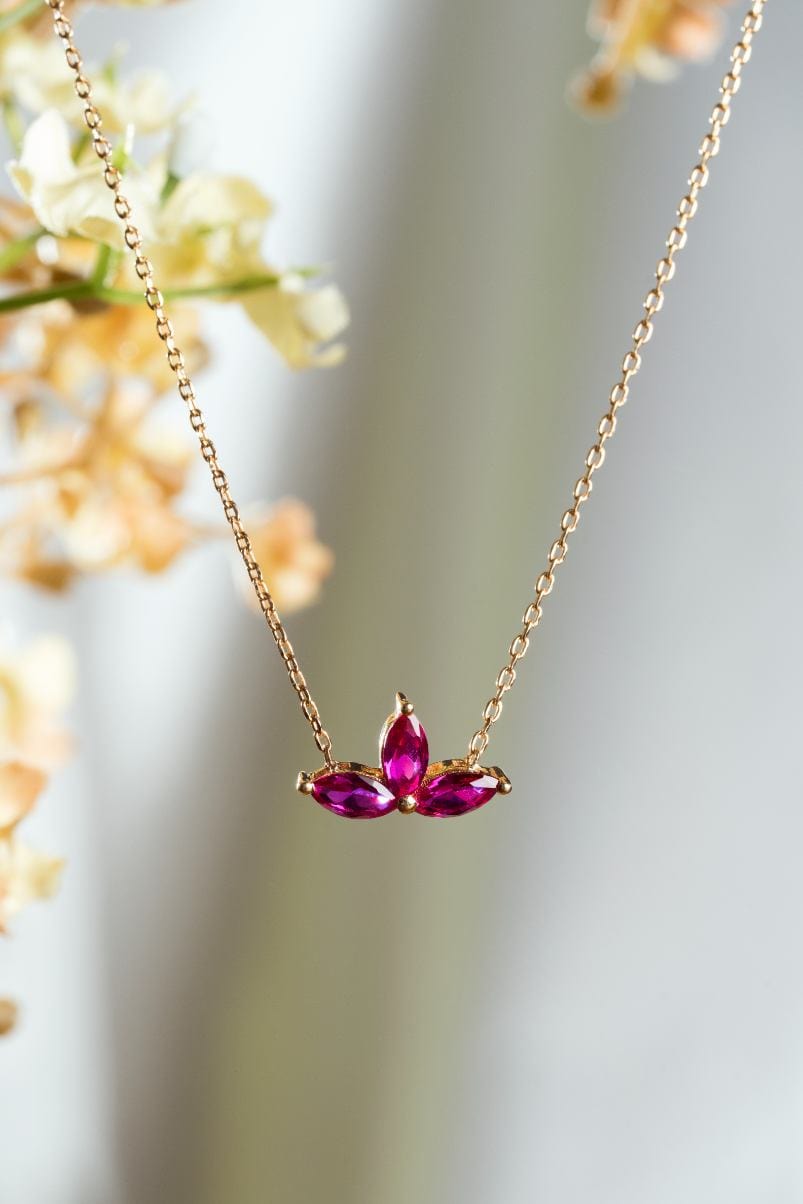 Crimson Pendant Chain (Pure Silver) - Rose Gold