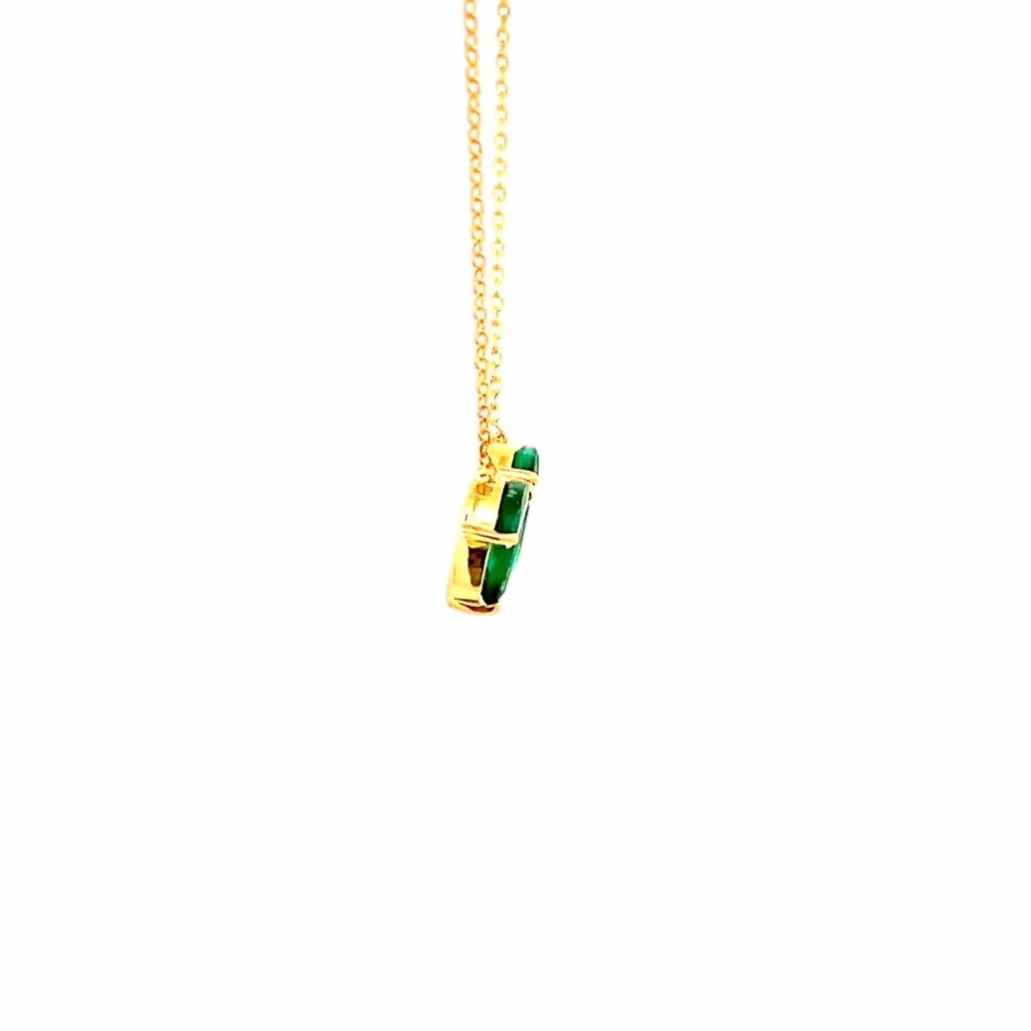 Verdant Ray Pendant Chain (925 Real Silver) - Gold