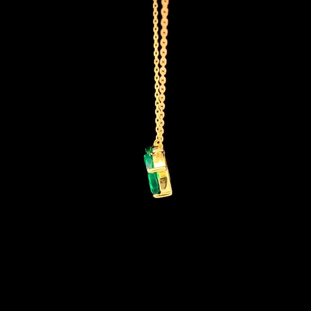 Verdant Ray Pendant Chain (925 Real Silver) - Gold