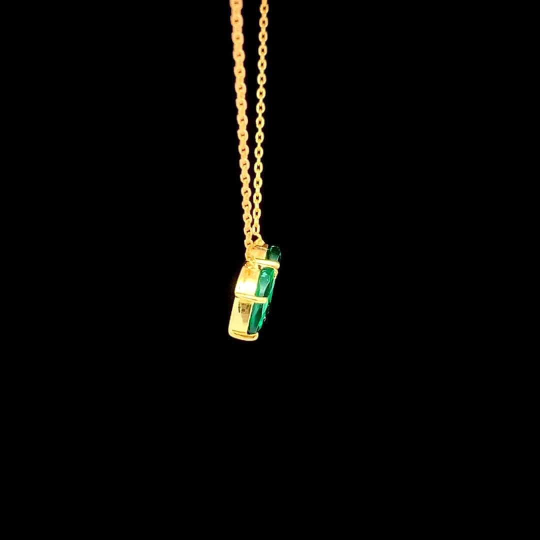 Verdant Ray Pendant Chain (925 Real Silver) - Gold