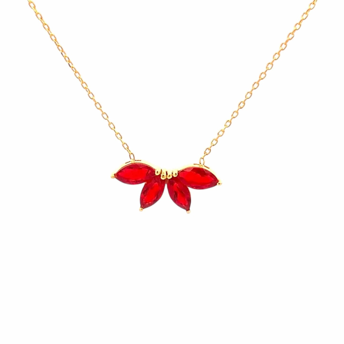 Sanguine Ray Pendant Chain (925 Real Silver) - Gold