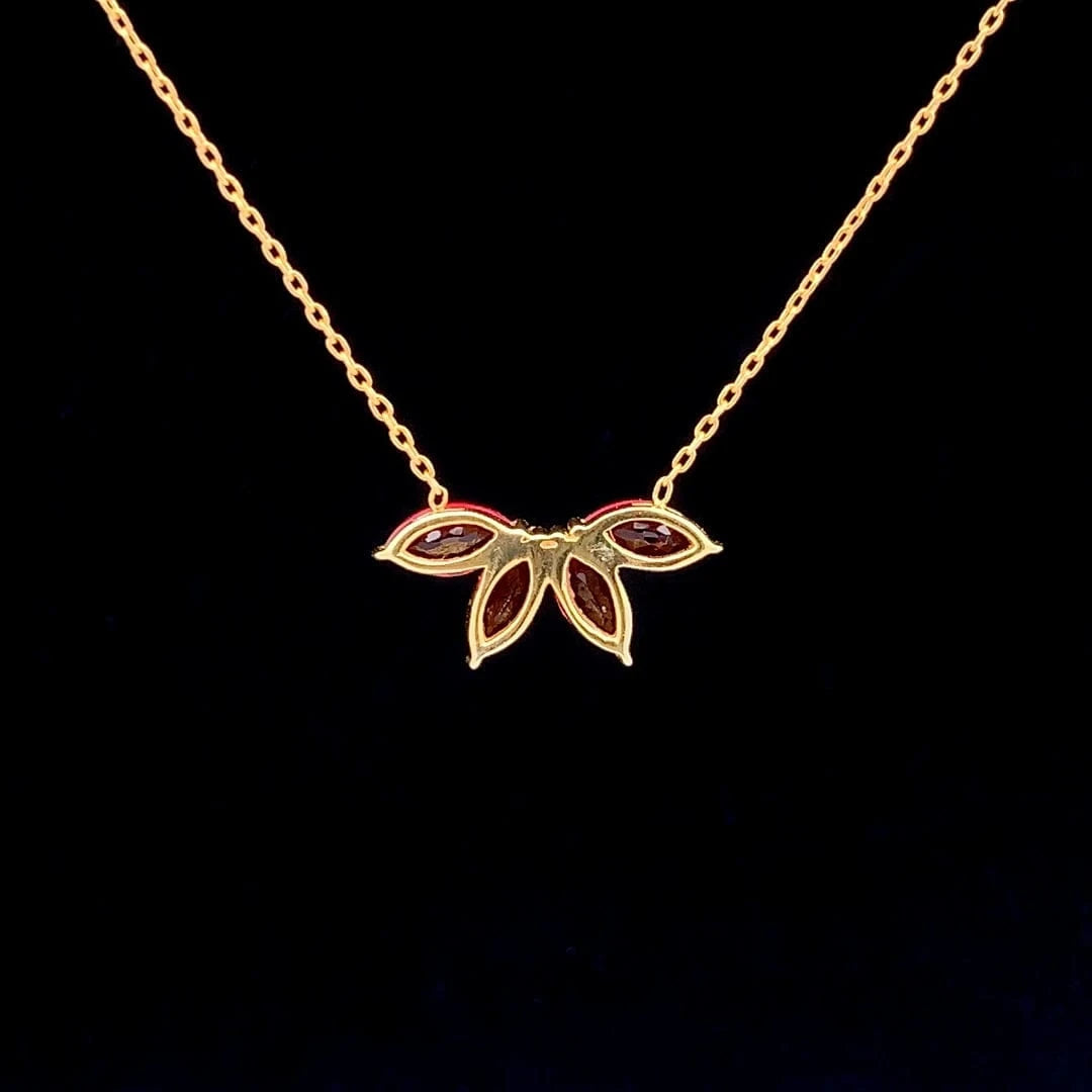Sanguine Ray Pendant Chain (925 Real Silver) - Gold