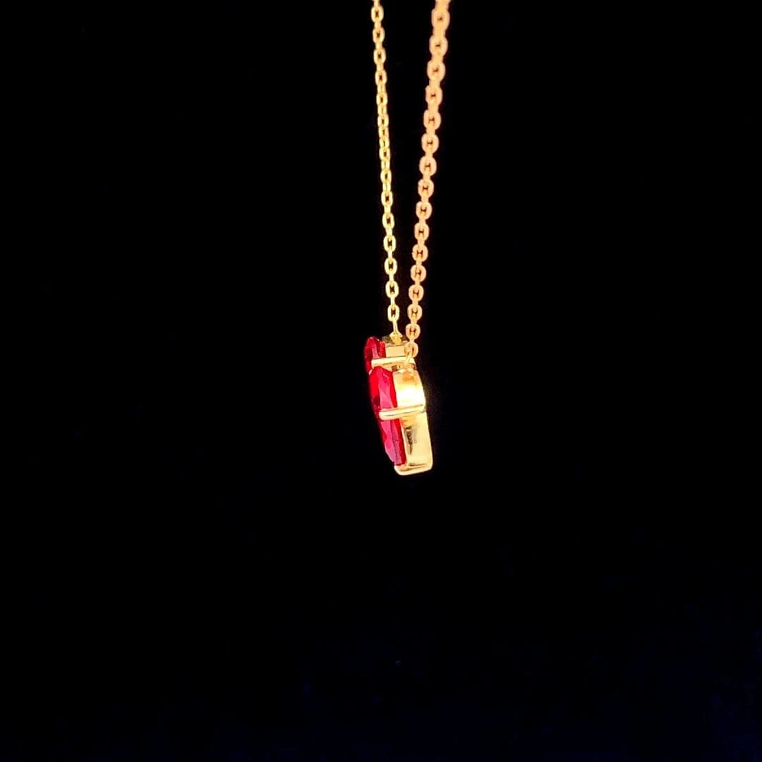 Sanguine Ray Pendant Chain (925 Real Silver) - Gold