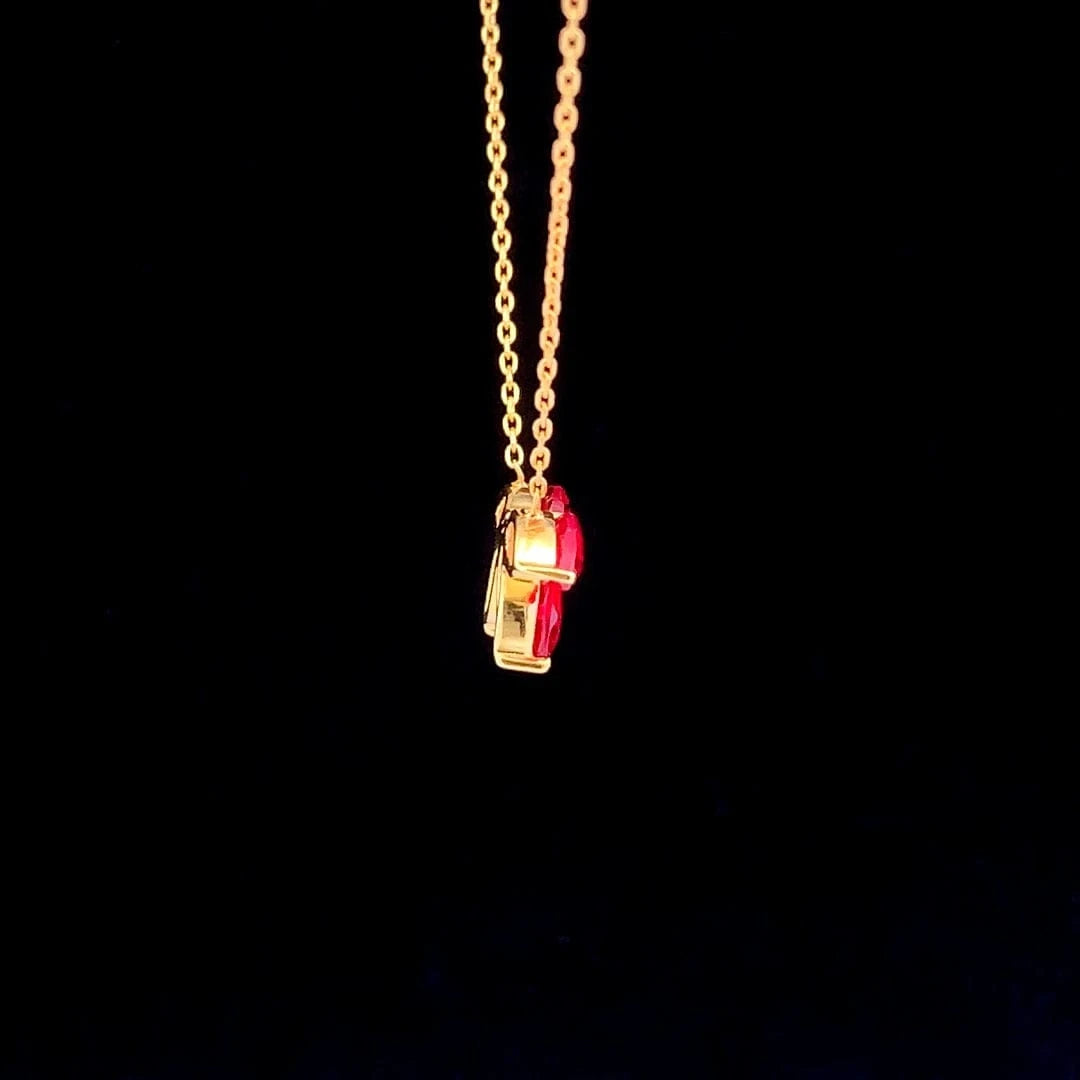 Sanguine Ray Pendant Chain (925 Real Silver) - Gold