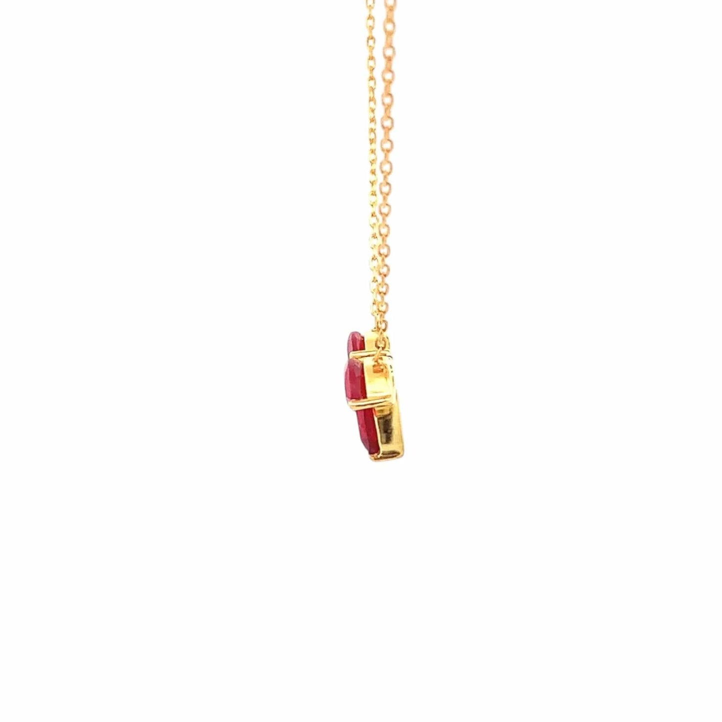Sanguine Ray Pendant Chain (925 Real Silver) - Gold