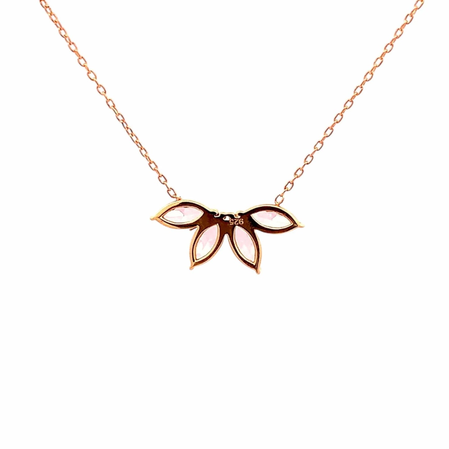 Fayra Ray Pendant Chain (925 Real Silver) - Rose Gold