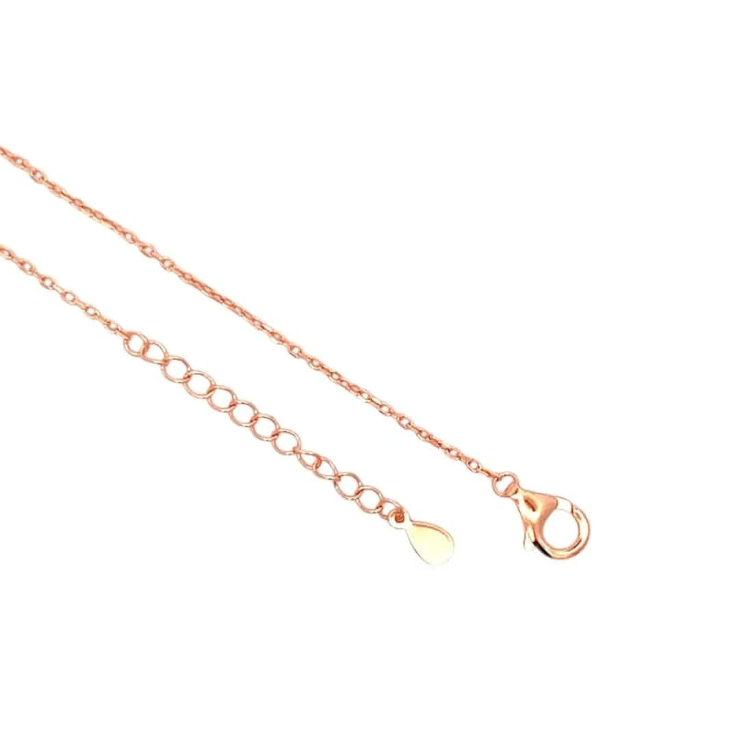 Rainbow Bar Pendant Chain (Pure Silver) - Rose Gold