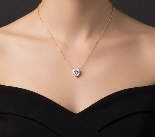 Heart of Bliss Pendant Chain (Pure Silver) - Gold