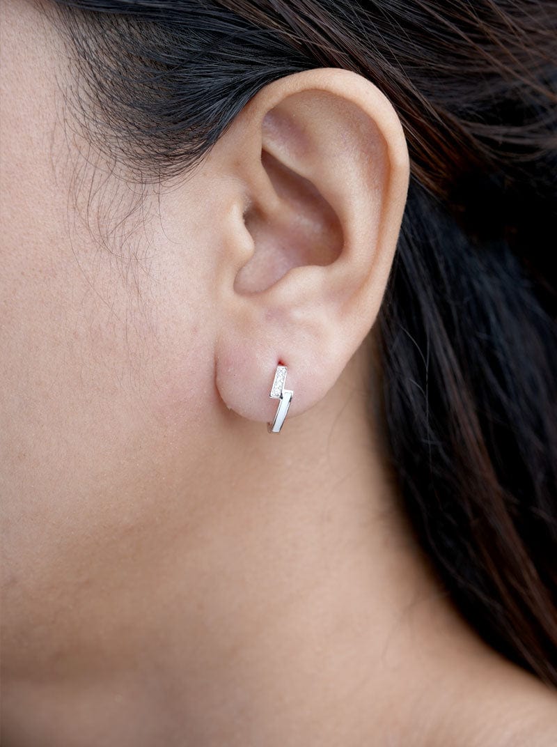 Huggie Earrings Silver