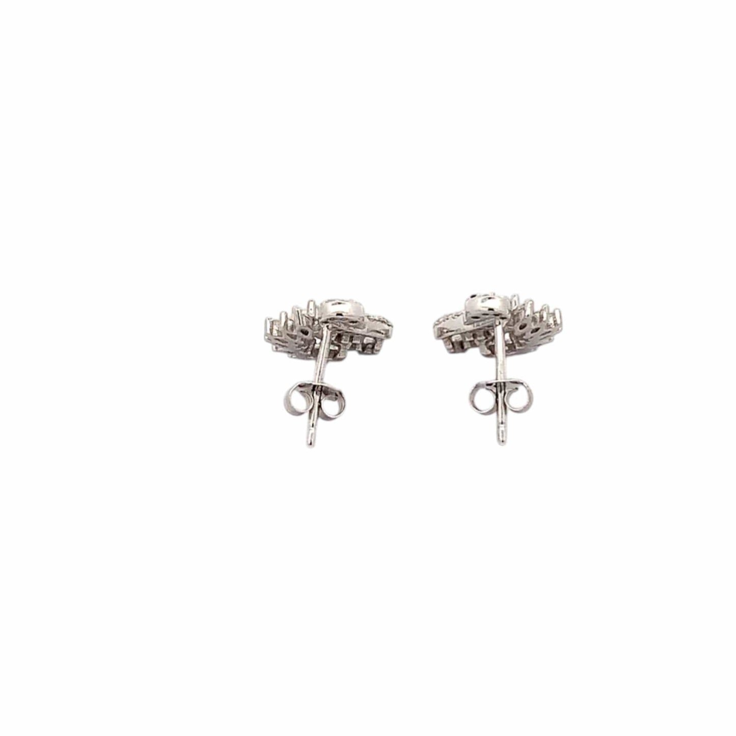 Swan Stud Earrings (Pure Silver) - Silver