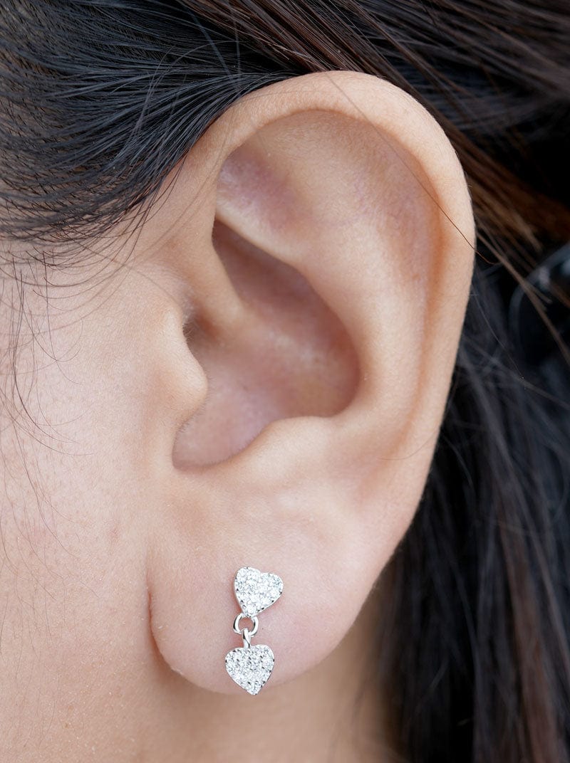 Heart Drop Earrings