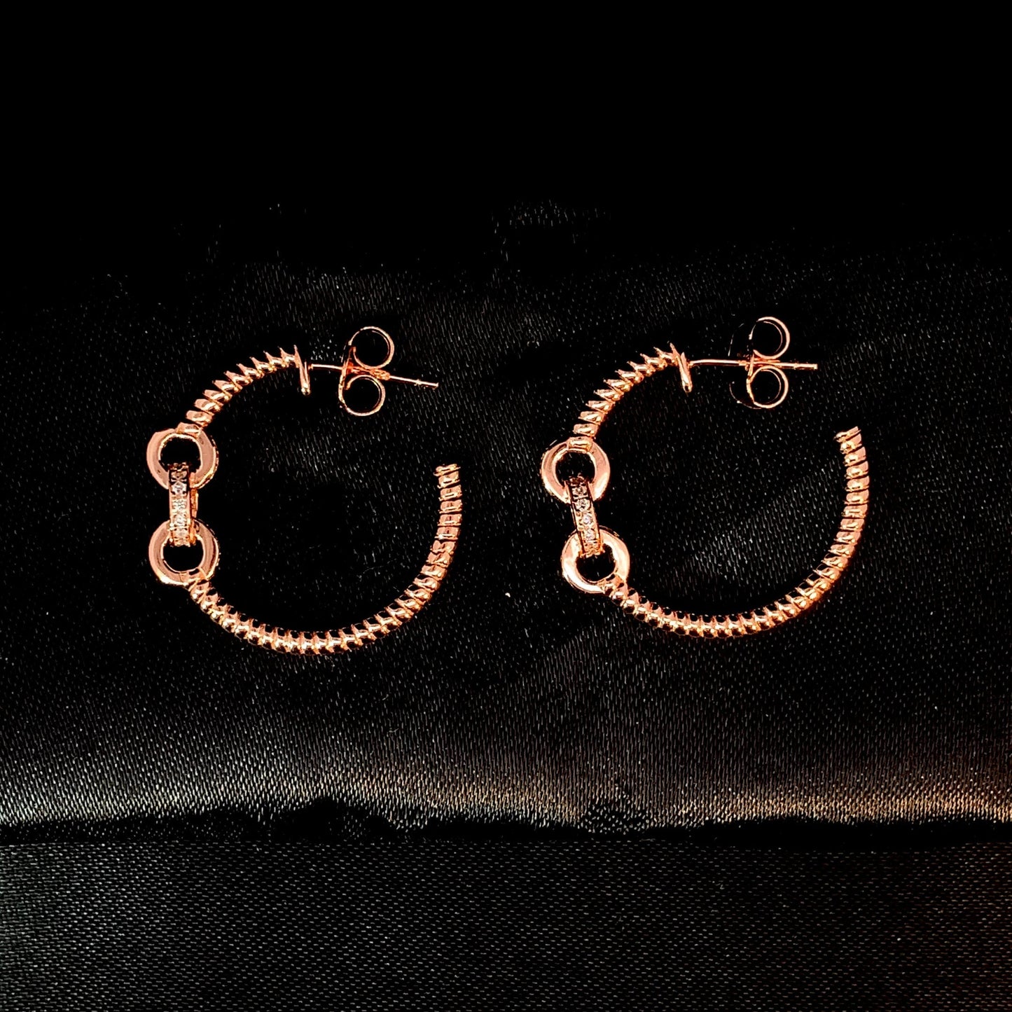 Eternal Circles Hoop Earrings Rose Gold