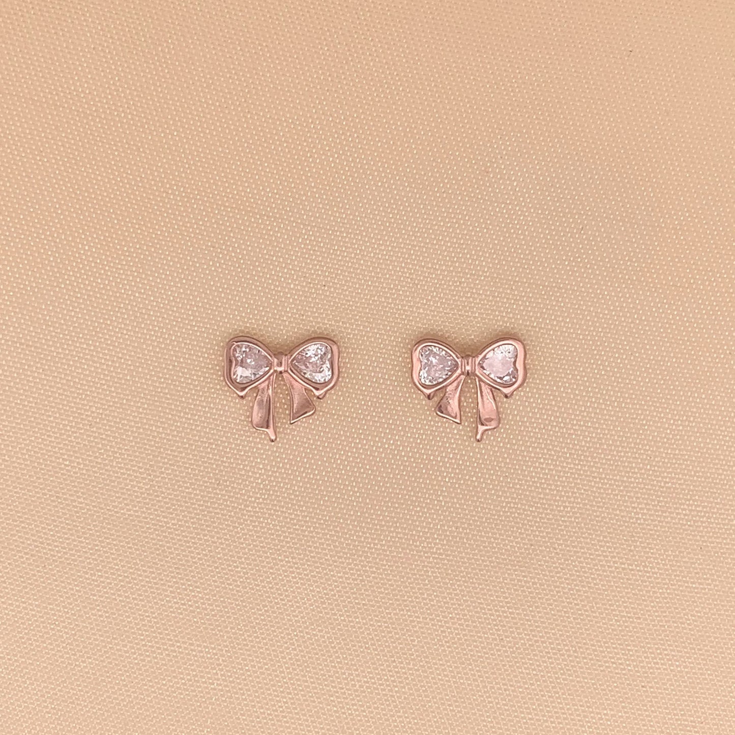 Bowknot Stud Earrings (Pure Silver)