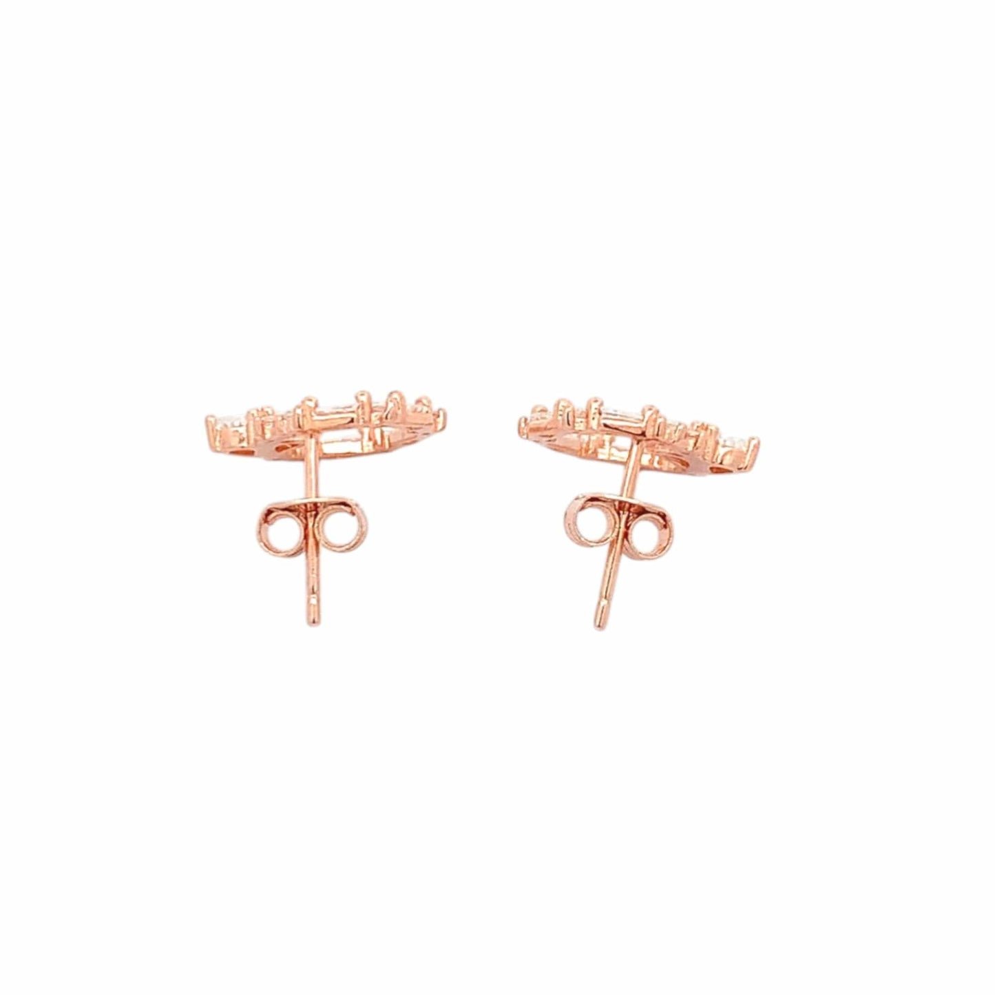 Circle of Love Stud Earrings (Pure Silver) - Rose Gold