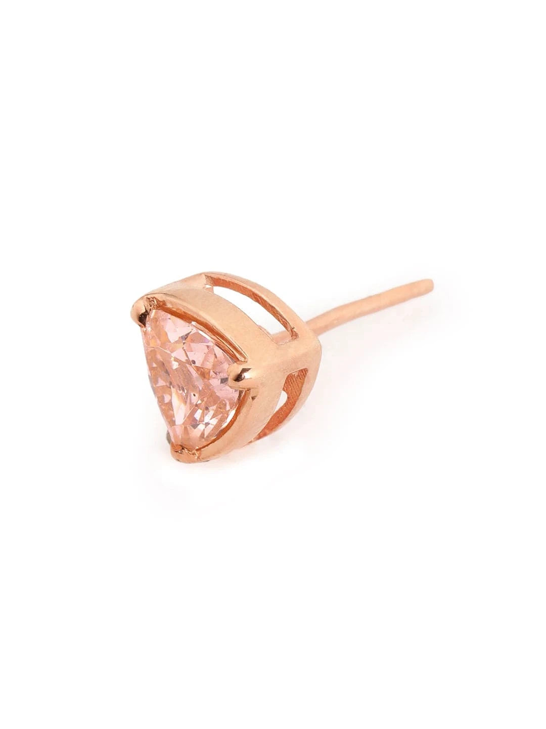 Trillia Stud Earrings (Pure Silver) - Rose Gold