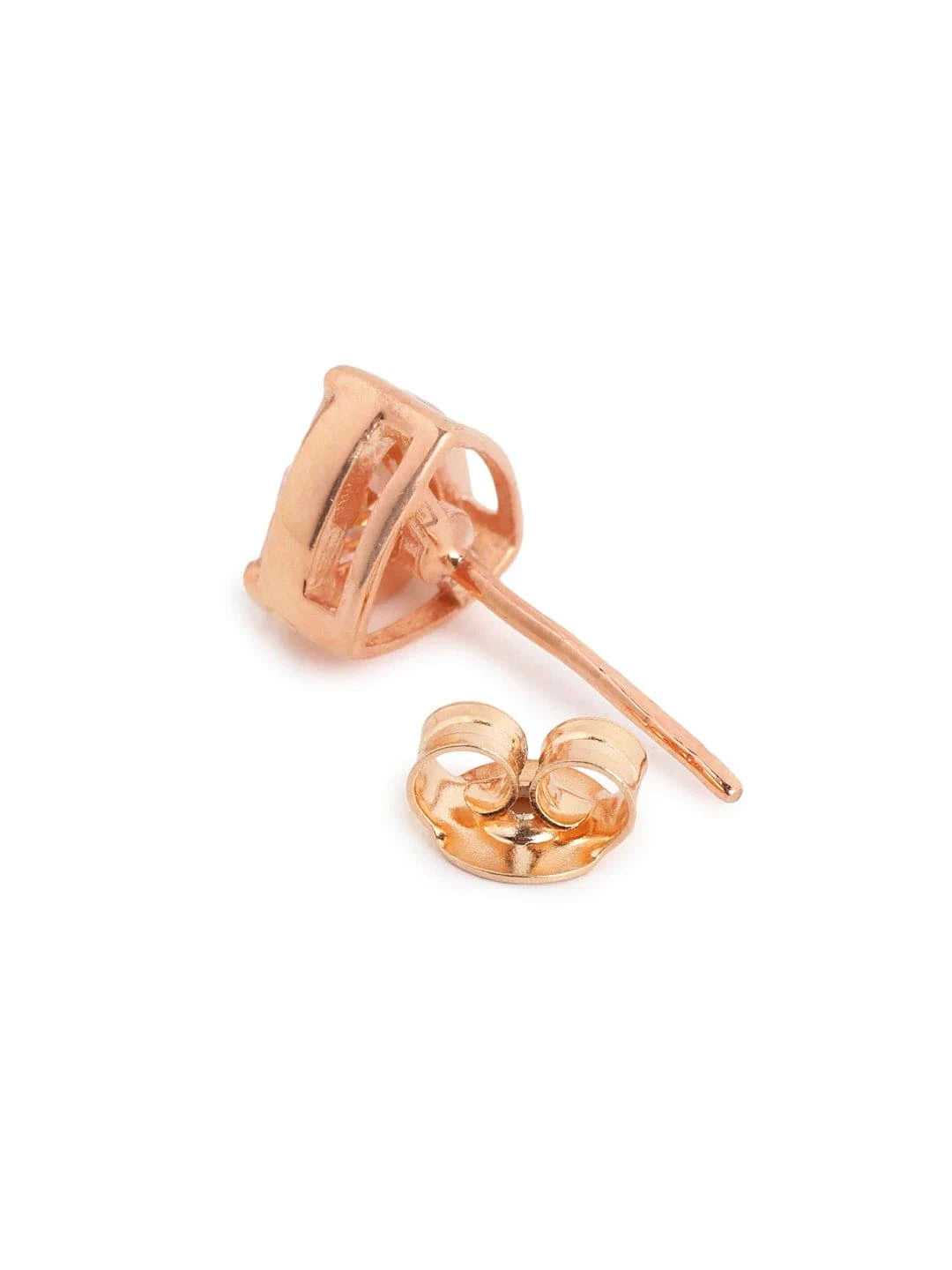 Trillia Stud Earrings (Pure Silver) - Rose Gold