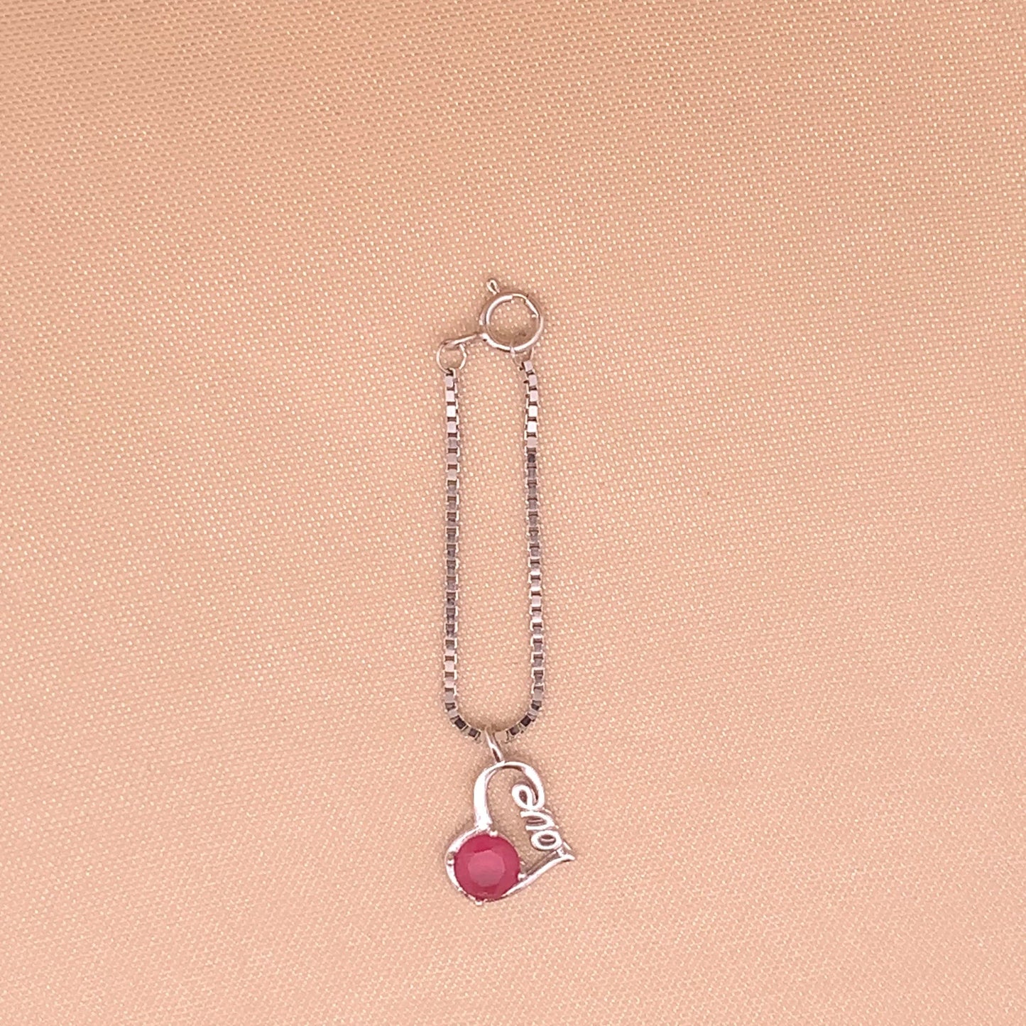 Love Heart Watch Charm (Pure Silver)