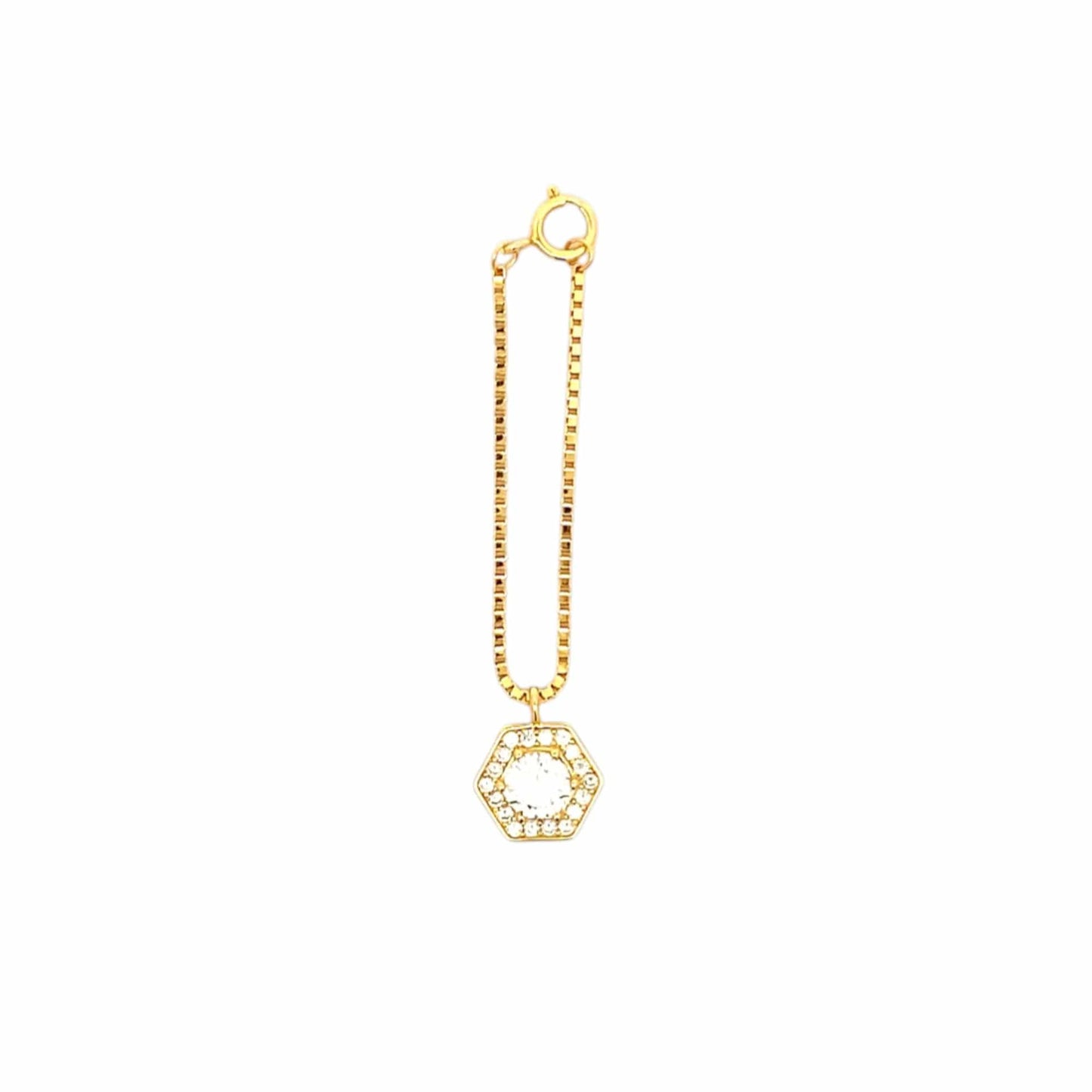 Hexagon Watch Charm (Pure Silver) - Gold