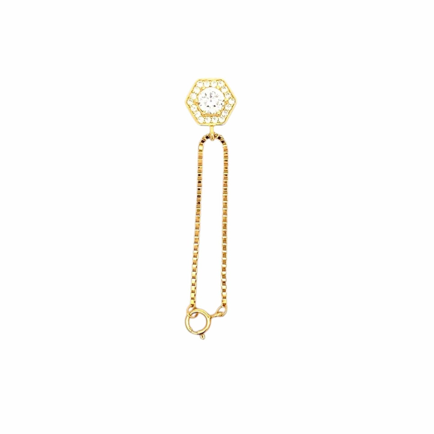 Hexagon Watch Charm (Pure Silver) - Gold