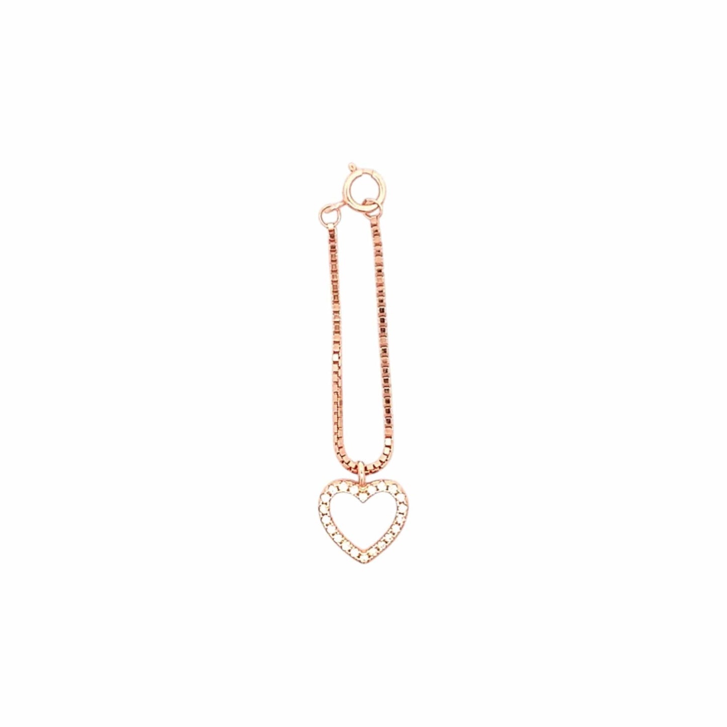 Serenity Heart Watch Charm (Pure Silver) - Rose Gold