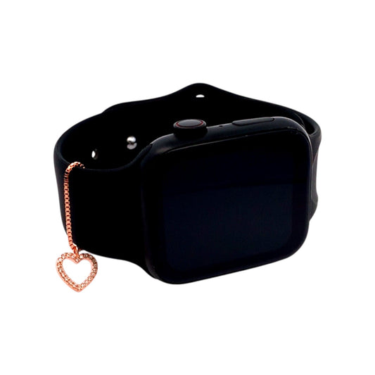 Serenity Heart Watch Charm (Pure Silver) - Rose Gold