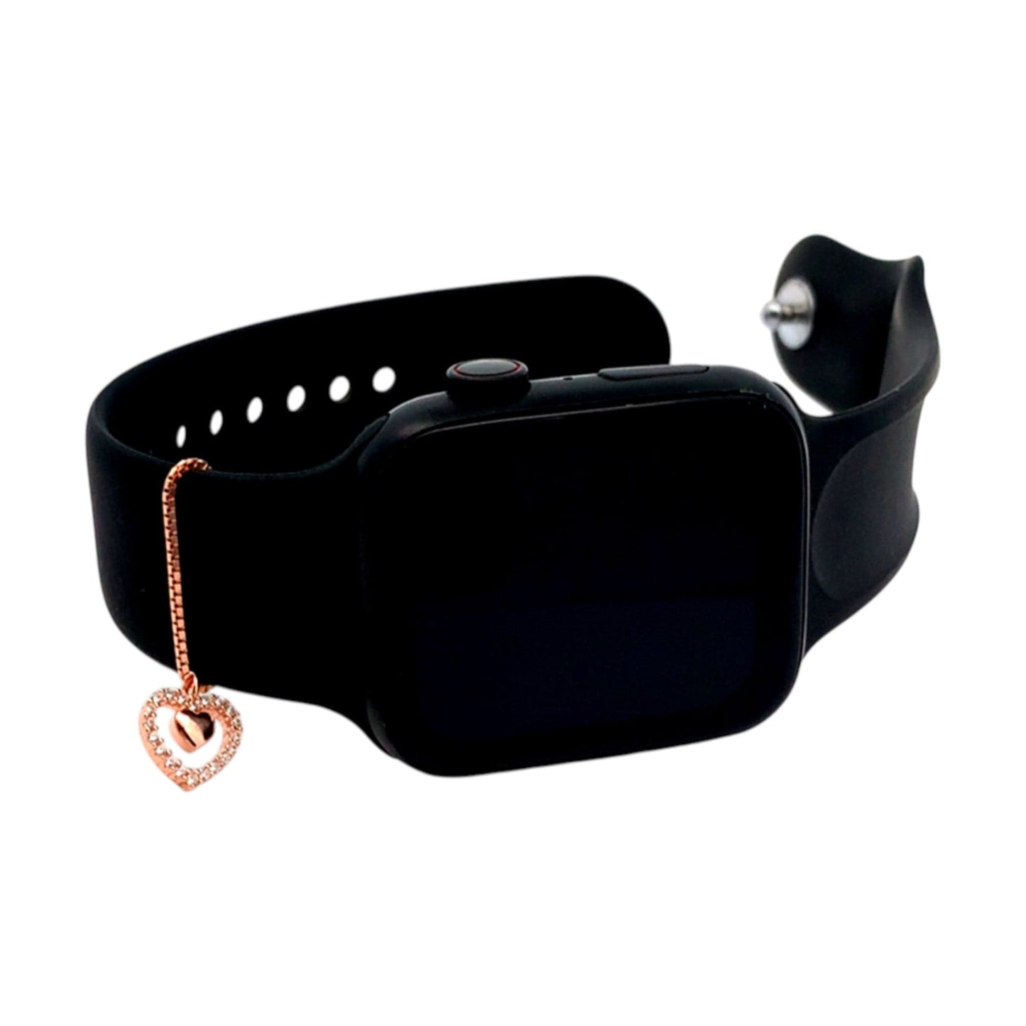 Nested Heart Watch Charm (Pure Silver) - Rose Gold