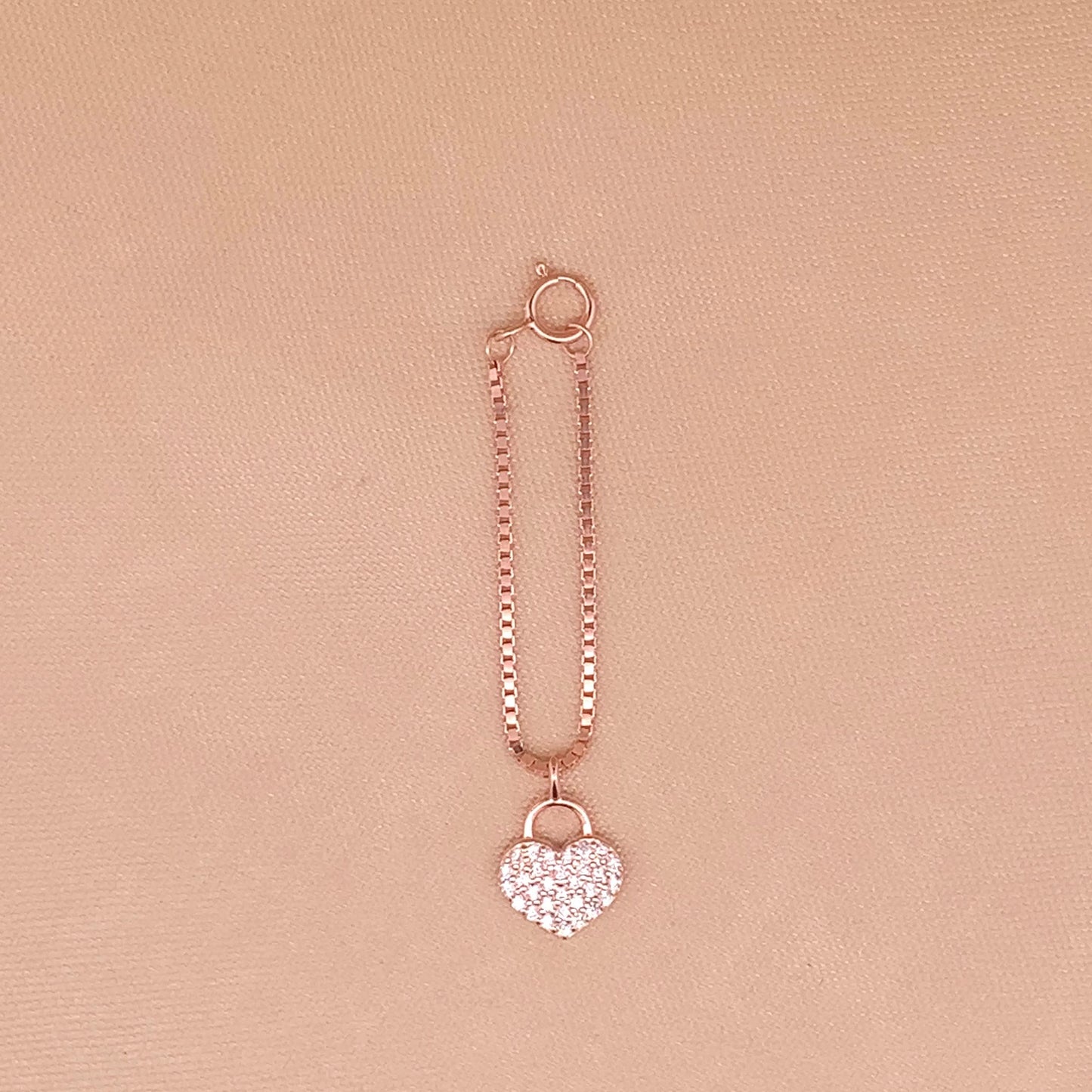 Love Lock Watch Charm (Pure Silver) - Rose Gold