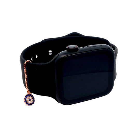 Zircon Evil Eye Watch Charm (Pure Silver) - Rose Gold