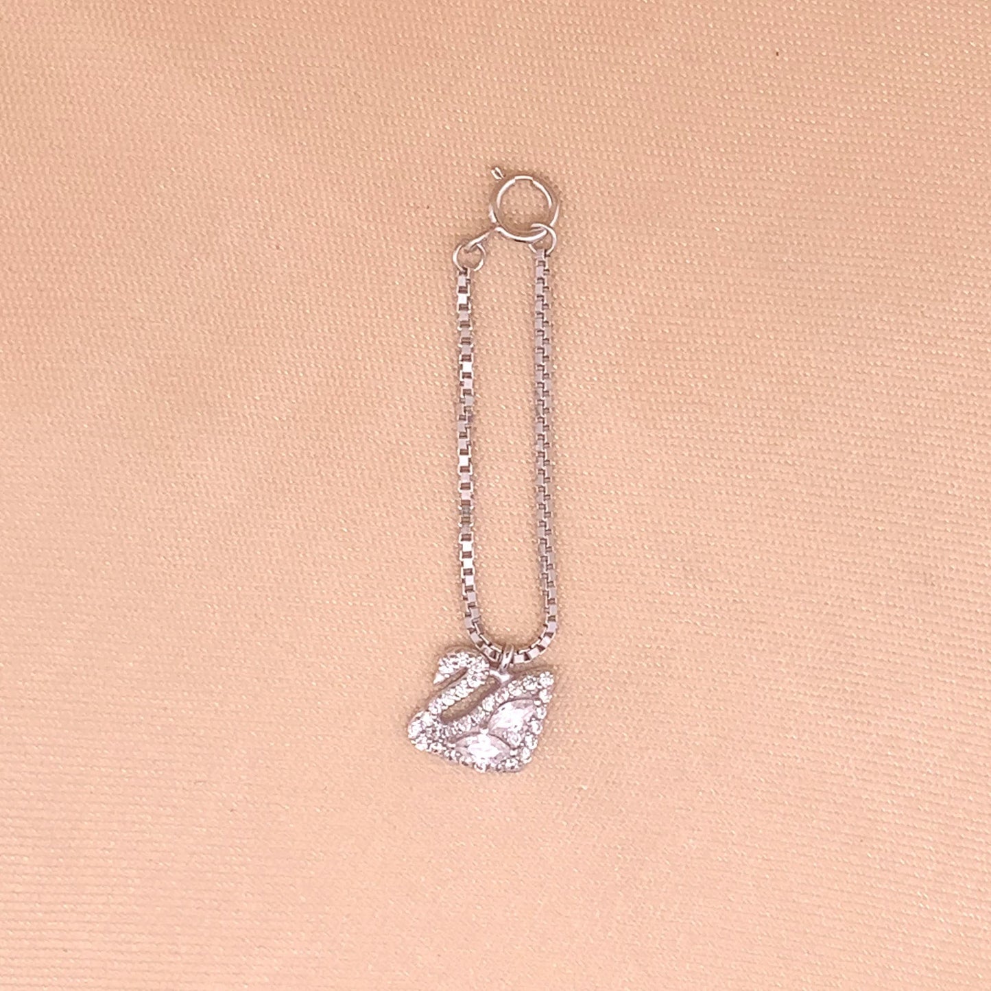 Dazzling Swan Watch Charm (Pure Silver) - Silver