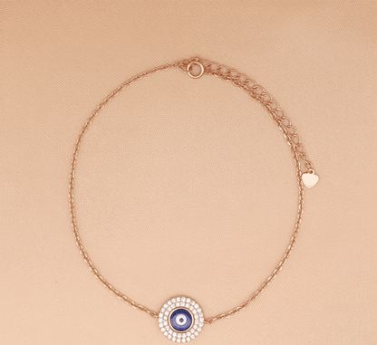 Shielding Eye (Single) Anklet (Pure Silver)