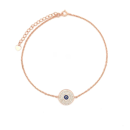 Zircon Cluster (Single) Anklet (Pure Silver) - Rose Gold