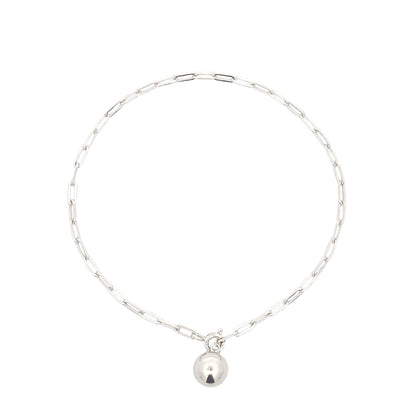 Chain ball Bracelet (Pure Silver) - Silver