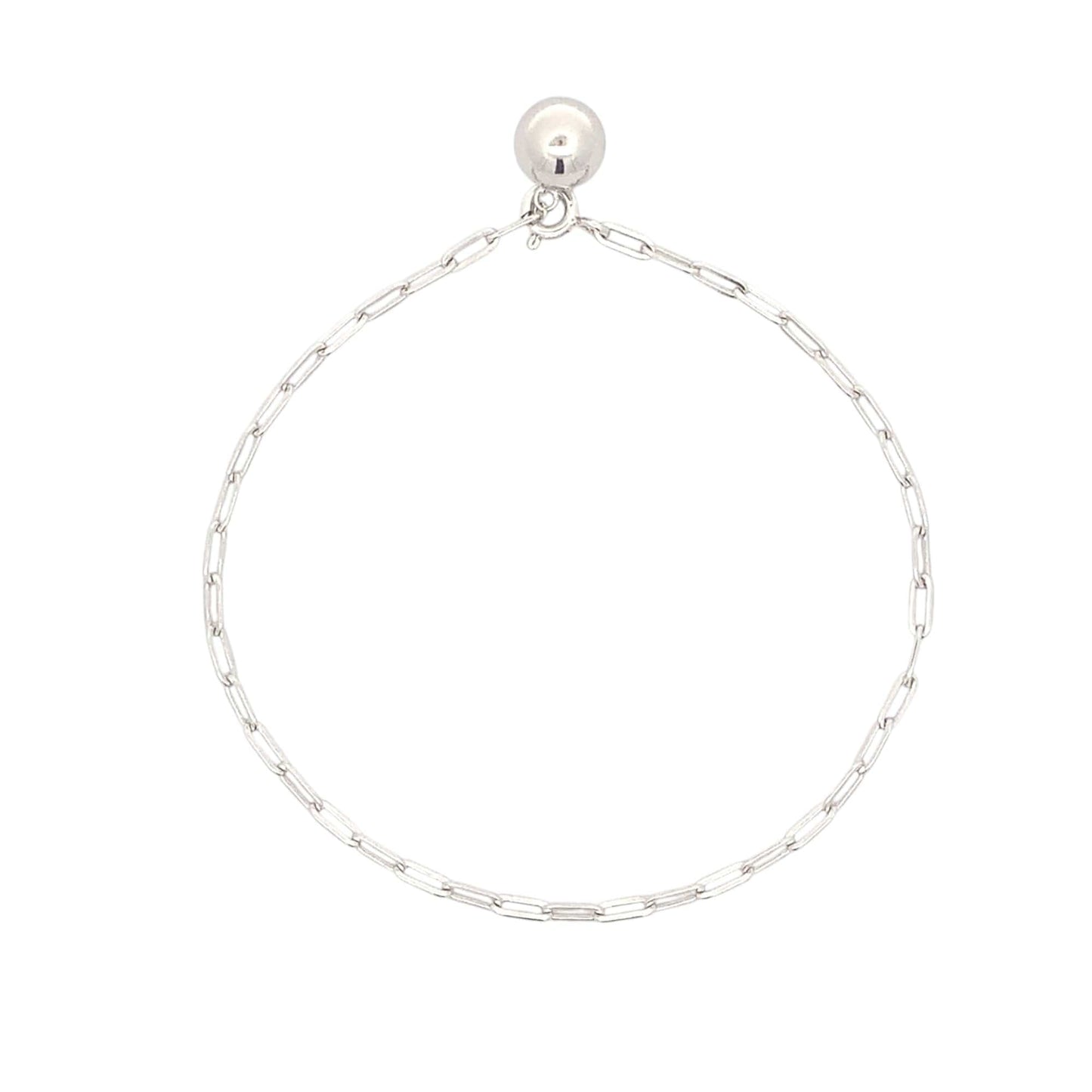 Chain ball Bracelet (Pure Silver) - Silver
