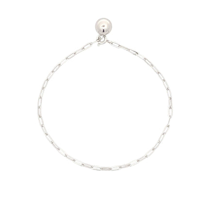 Chain ball Bracelet (Pure Silver) - Silver