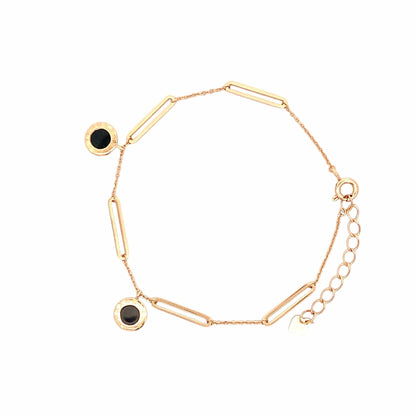 Roman Numerals Bracelet (Pure Silver) - Rose Gold