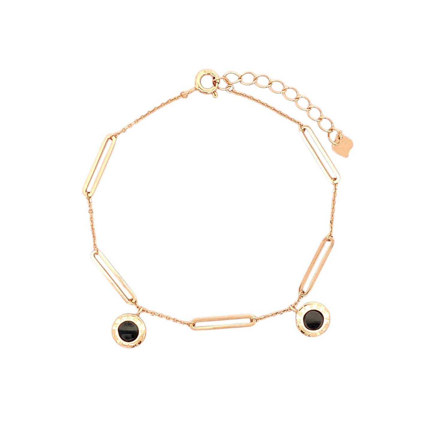 Roman Numerals Bracelet (Pure Silver) - Rose Gold
