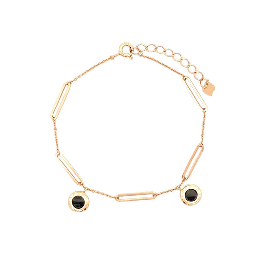 Roman Numerals Bracelet (Pure Silver) - Rose Gold
