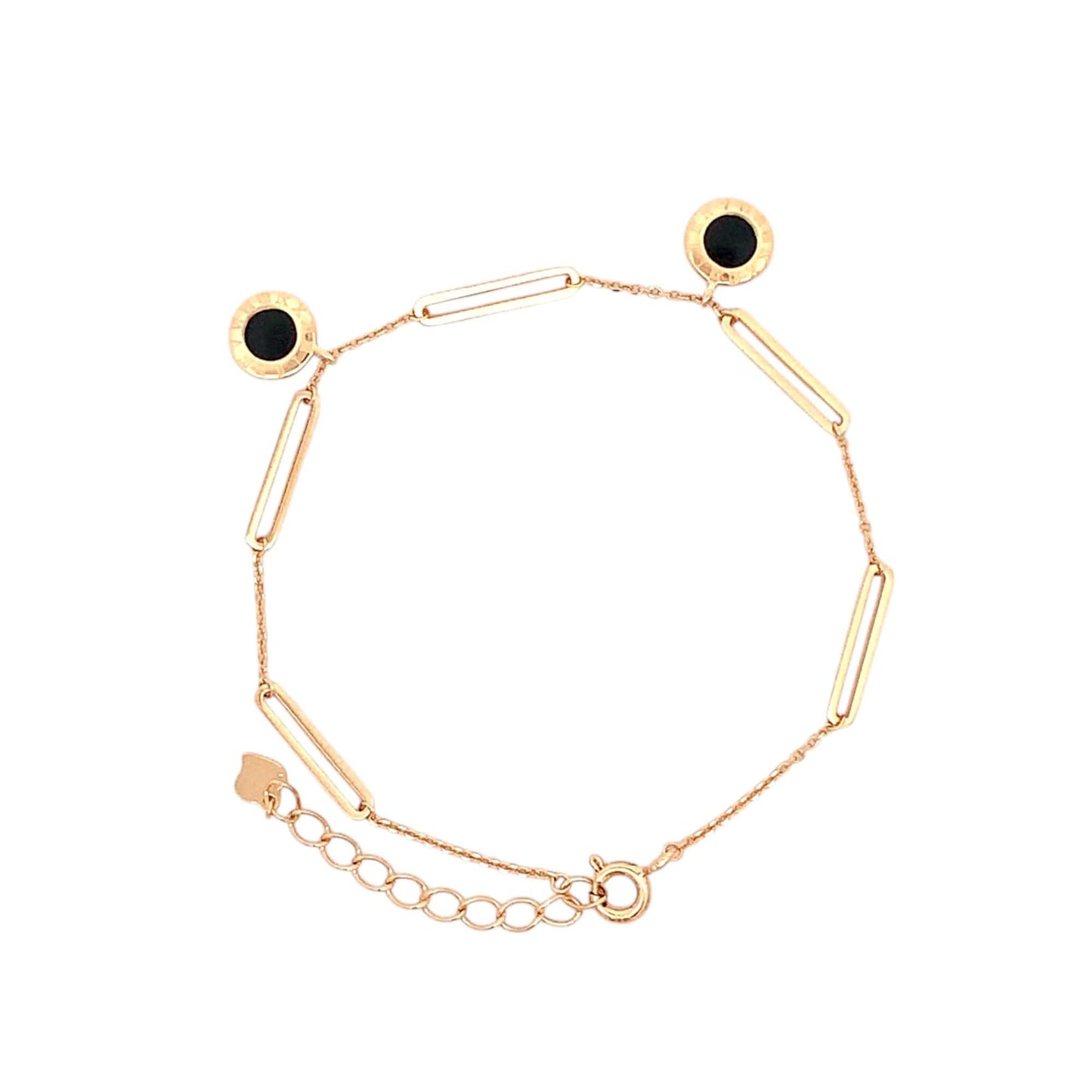 Roman Numerals Bracelet (Pure Silver) - Rose Gold