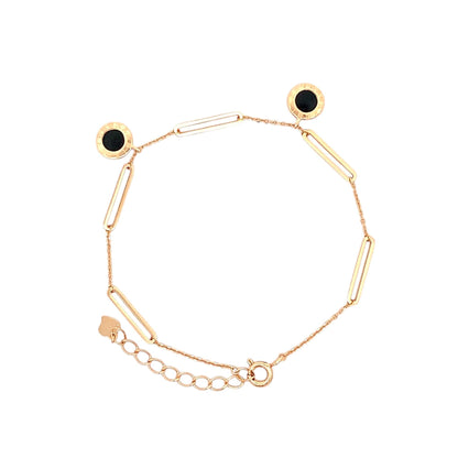 Roman Numerals Bracelet (Pure Silver) - Rose Gold