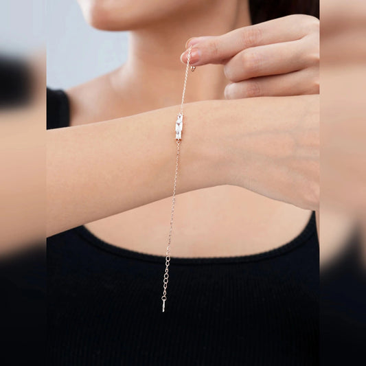 Dazzling Trio Bracelet (Pure Silver) - Rose Gold