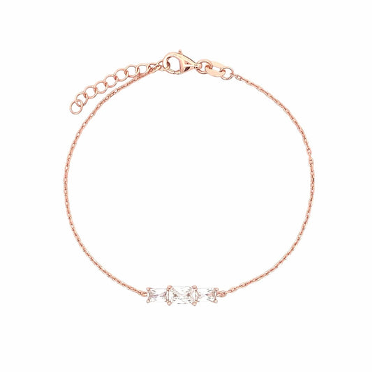 Dazzling Trio Bracelet (Pure Silver) - Rose Gold