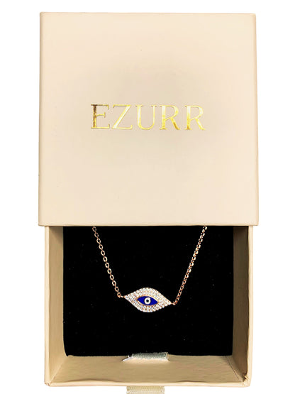 Big Evil Eye Bracelet (Pure Silver) - Rose Gold