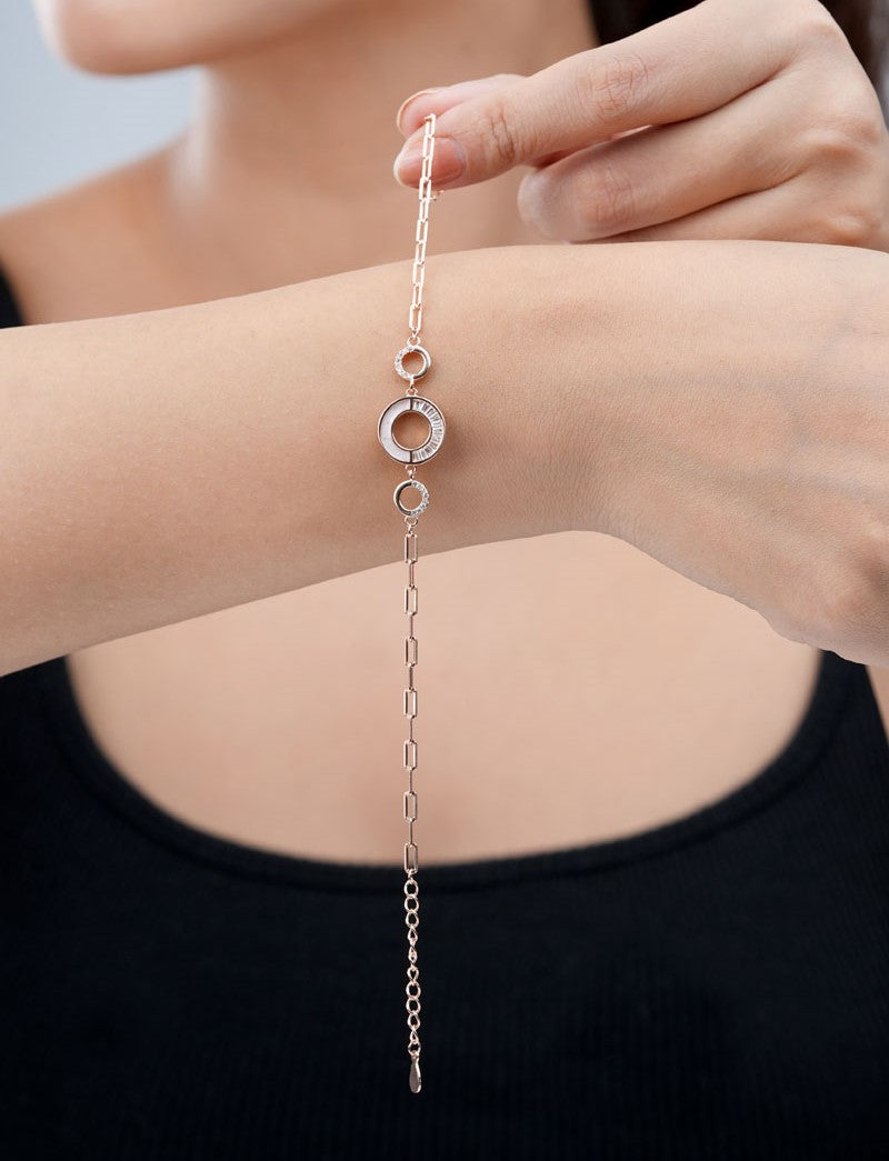 Triple Circle Bracelet Rose Gold