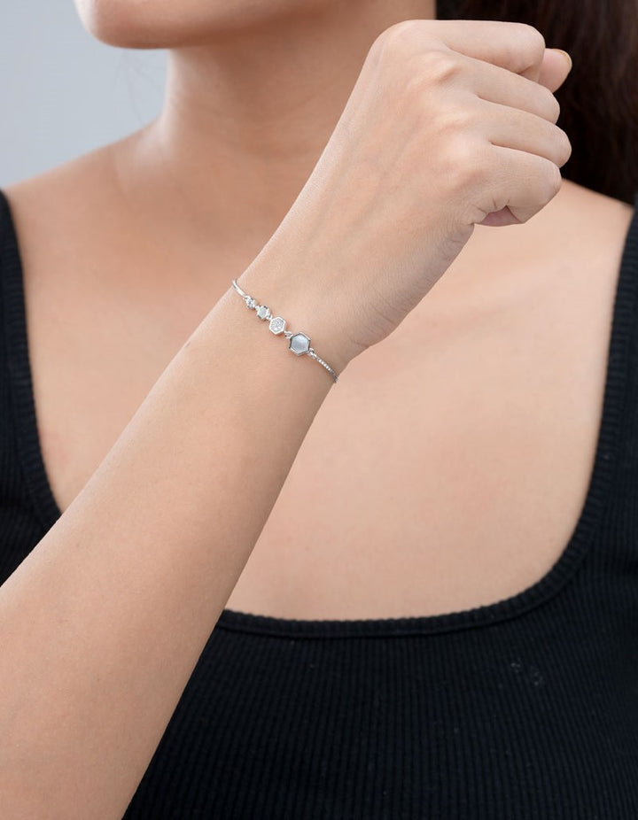 Hexagon Bracelet Silver