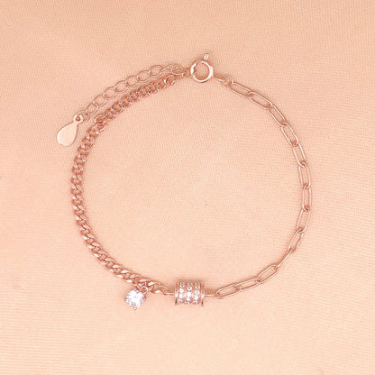 Roll of Elegance Bracelet (Pure Silver) - Rose Gold