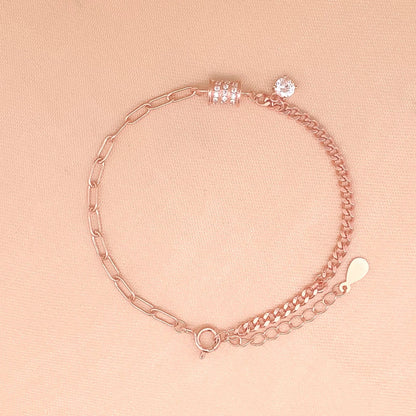 Roll of Elegance Bracelet (Pure Silver) - Rose Gold